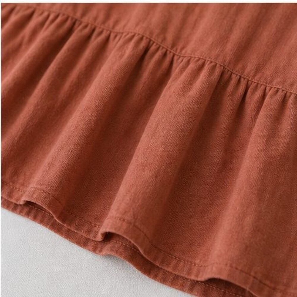 Rust Wrap Blouse - Picture 6 of 6